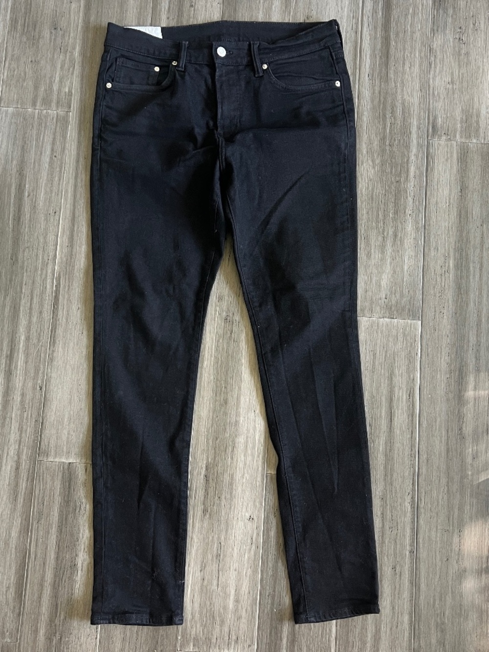 Men's H&M Skinny Fit Coupe Moulante Black Denim Jeans 34/32